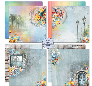 3Quarter Designs Tomorrow's Rainbow 12x12 Design Paper & Diecuts Set
