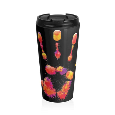 Gobelet de voyage en acier inoxydable – Motif patte néon coloré