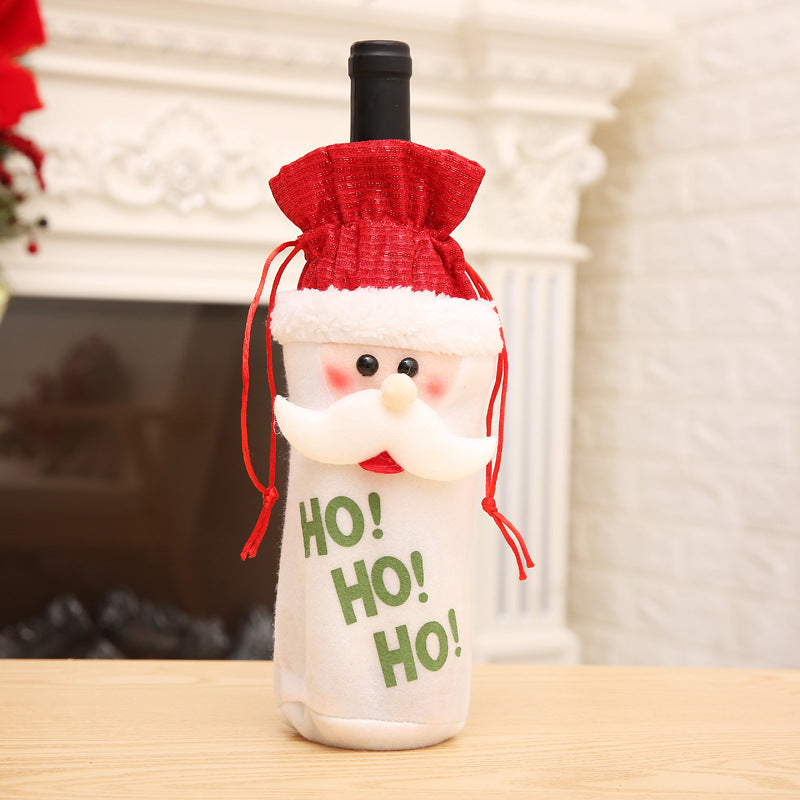 Décorations de Noël - Bas pour bouteille de vin de Noël