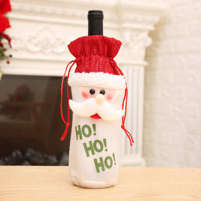 Décorations de Noël - Bas pour bouteille de vin de Noël