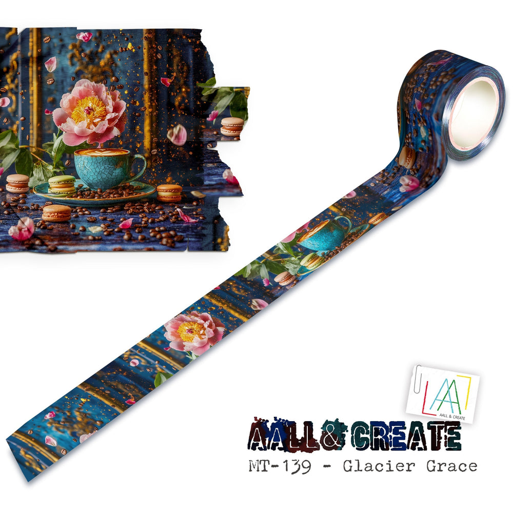 AALL and Create - Rouleau de masking tape 25 mm x 10 m - Glacier Grace (Superposition !)