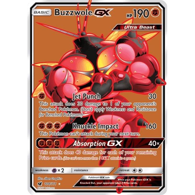 Buzzwole GX (Full Art) (104/111) (SM04)
