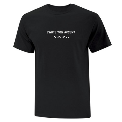 T-shirt brodé "J'aime Ton Accent"