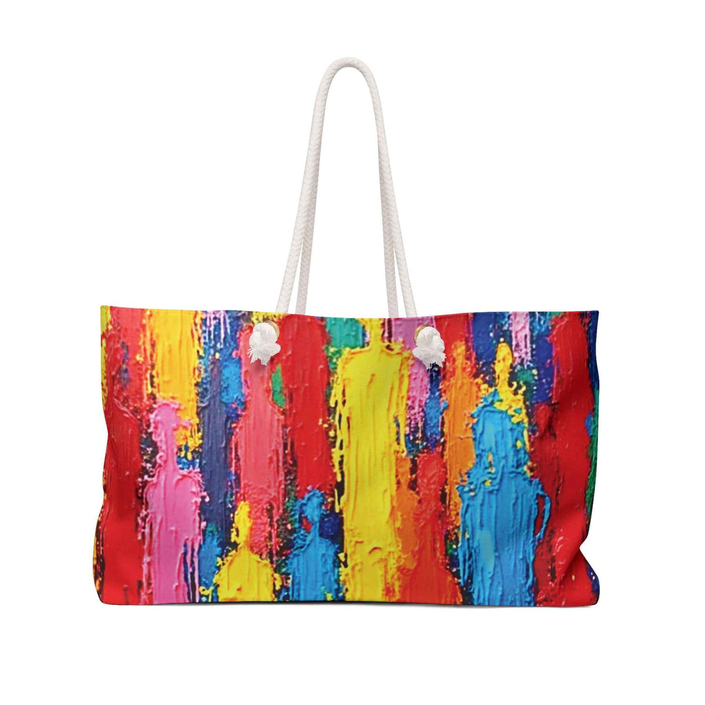 Abstract Colorful Paint Strokes Weekender Bag | Bright Travel Bag