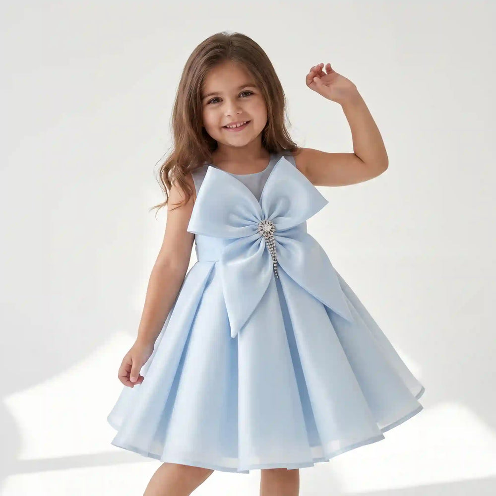 Robe de Soirée Fille Sofia avec Nœud