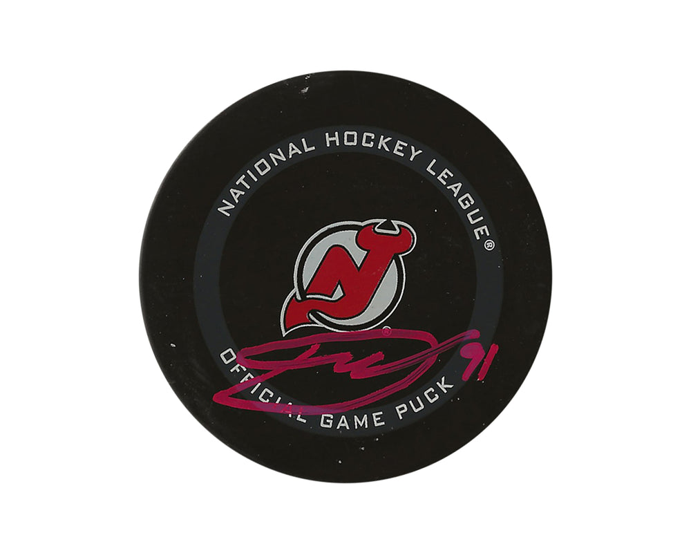 Dawson Mercer Autographed New Jersey Devils Official Game Puck