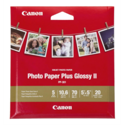 PP-301 Papier photo glacé 5" x 5" (20 feuilles/paq)
