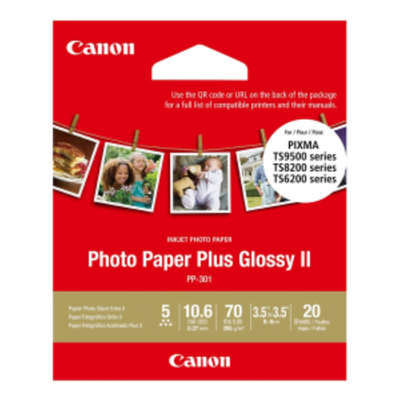 Canon PP-301 3.5" x 3.5" Photo Paper Plus Glossy 20 Sheets (1432C053)