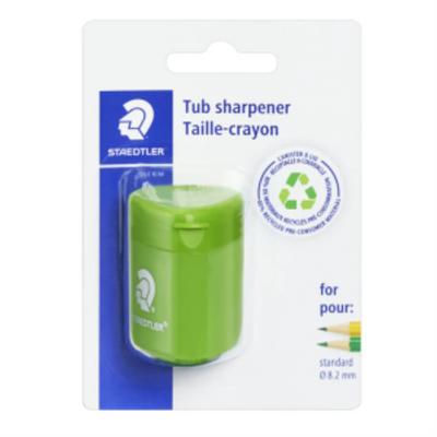 Staedtler Triangular Recycled Content 1-Hole Sharpener (51105-1BK)