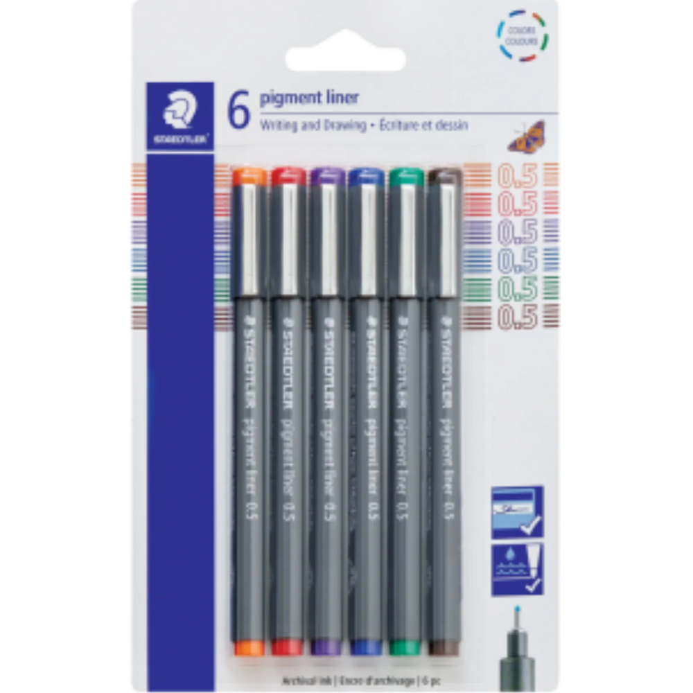 Pigment Liner 0.5 mm assorted colours