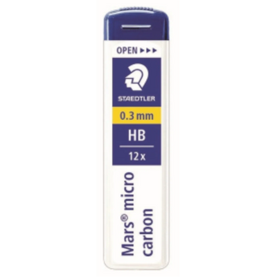 Mech.pen.lead Mars micro0.3 HB 12pc