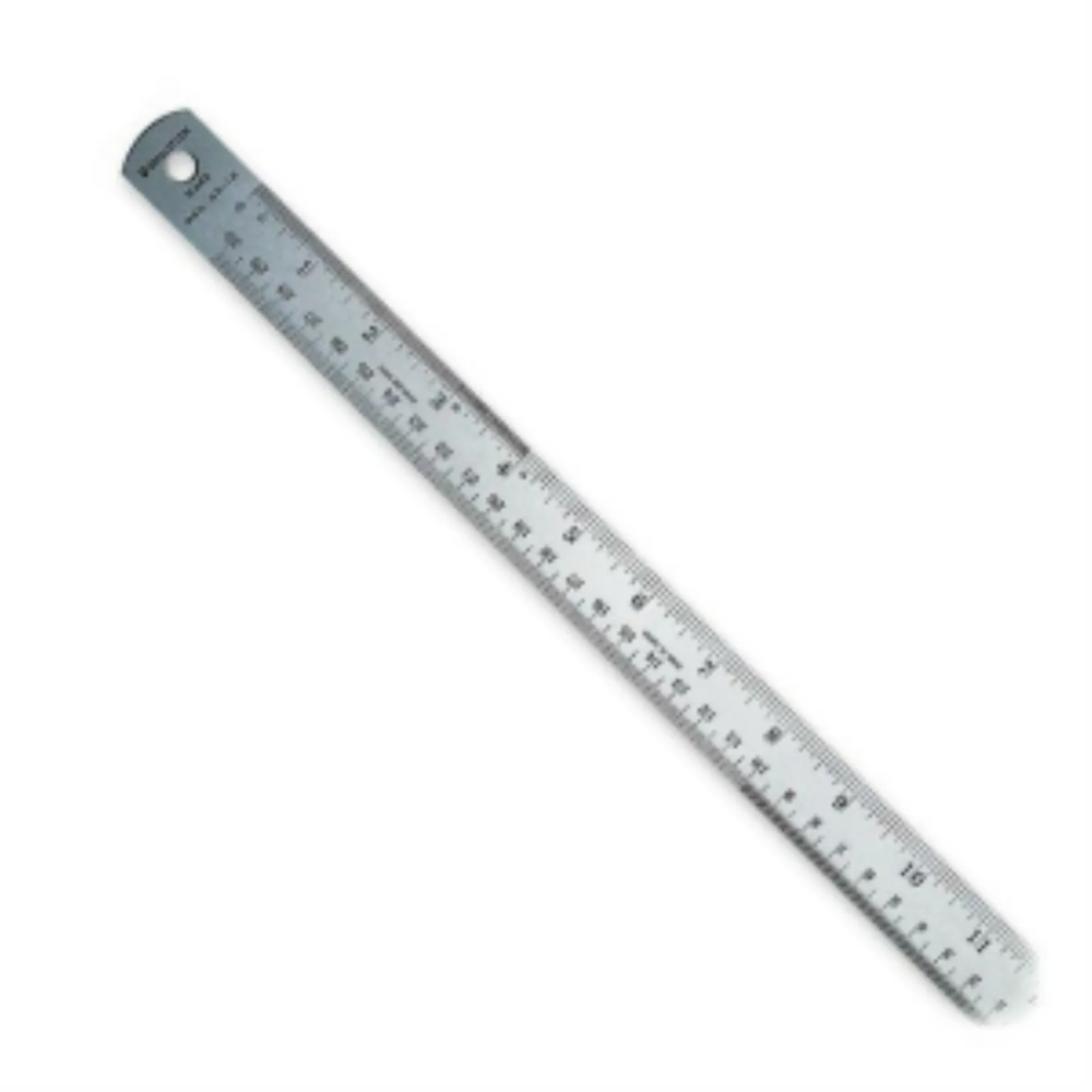 Ruler s.steel 24'' cork back