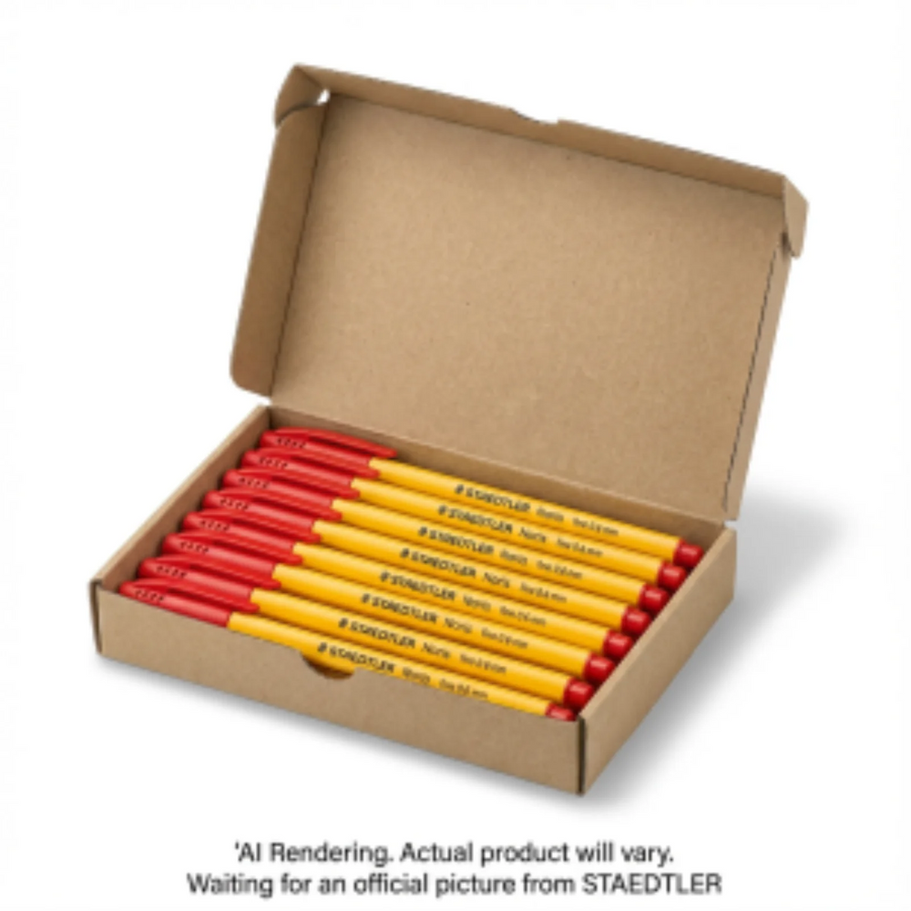 Staedtler Fineliner Noris writing pen red, 10ct