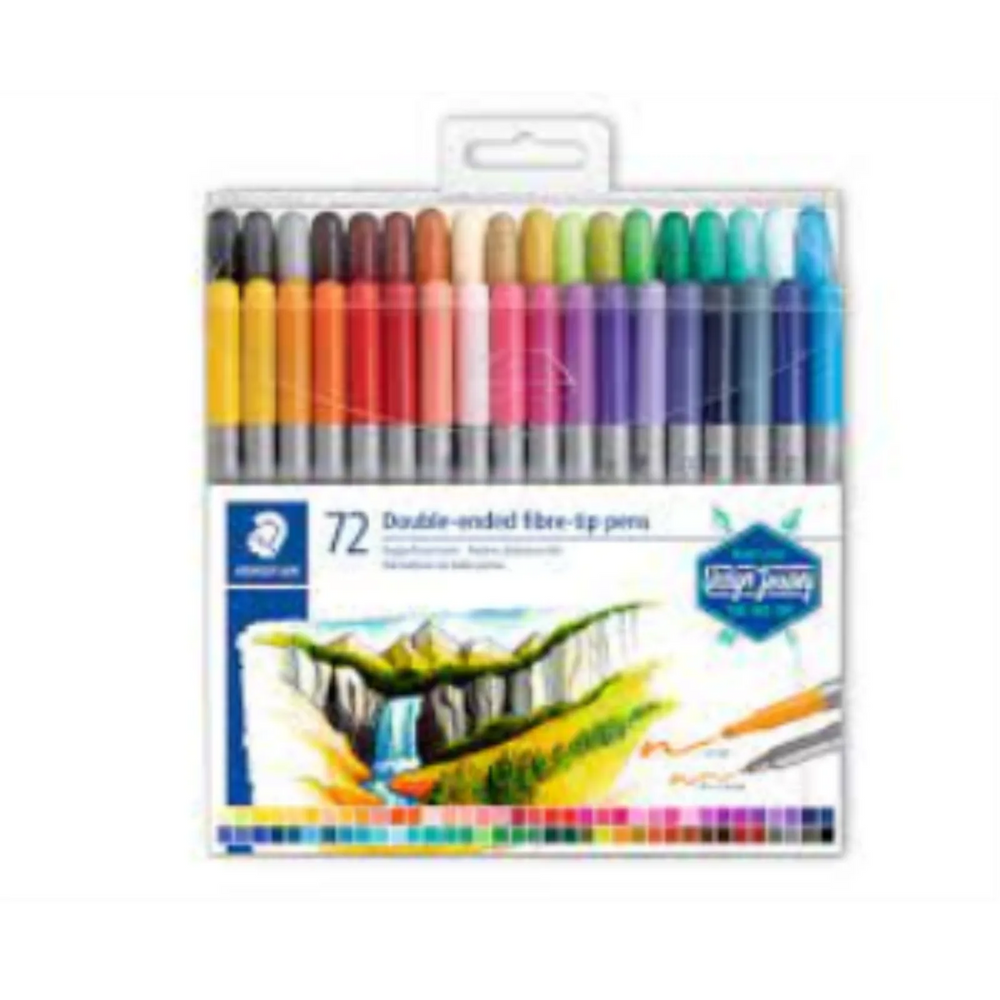 STAEDTLER Double-Ended Watercolour Brush Pen PK/72