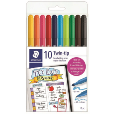 Staedtler Fibre Tip Pen Duo Handwriting 10pc (3220TB10A6)