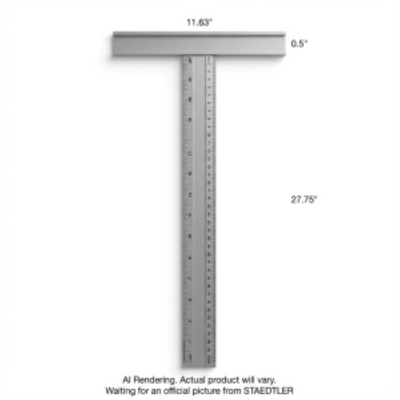 T-équerre Staedtler 24" en aluminium avec en-tête (970-10-24H02)