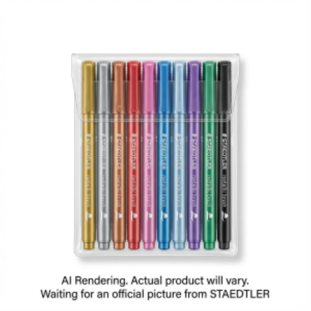 Marker metallic brush 10 pc.