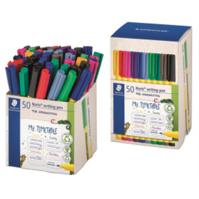 Staedtler Tub Fineliner Noris Writing Set 50Pcs (307-S-CT5010)