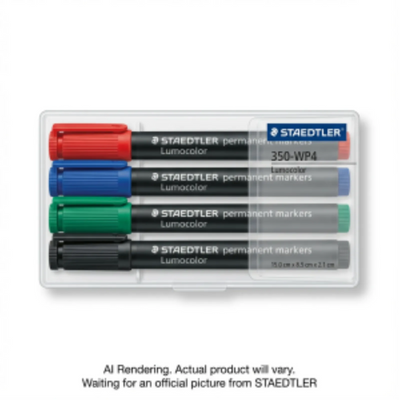 Ensemble de 4 marqueurs permanents Lumocolor Staedtler (350-WP4)
