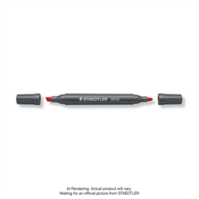 Staedtler Double-Ended Dry Erase Marker - Red (3010-2-LU)