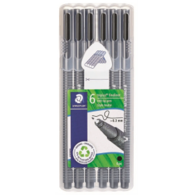 Staedtler Fineliner Triplus Rpp 0.3Mm Black (3349SB6RA610)