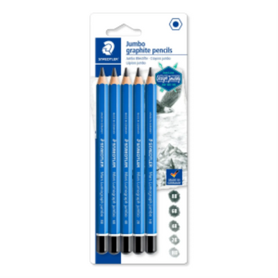 Staedtler Lumograph Pencil Black Contour Jumbo (100J-S-BK5)