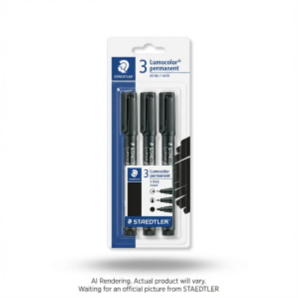 Marker Set Lumocolor 3Pcs Bk