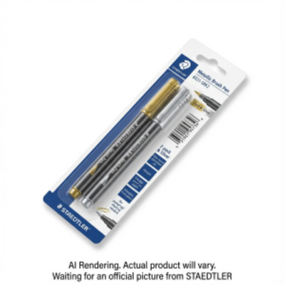 Staedtler Metallic Brush Pen Gold/Silver BK2 (8321-SBK2)