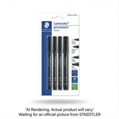 Ensemble de marqueurs Lumocolor Staedtler 4 pièces Variantes (60-BK-6-A610)