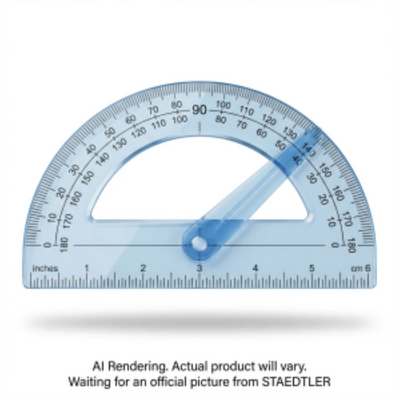 Protractor, 6" with arm BK