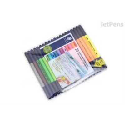 Staedtler Double-Ended Highlighter 20pk (3620TB20LU)