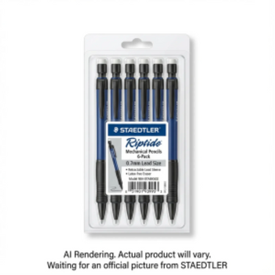 Staedtler Mechanical Pencil Riptide 0.7mm Black 6 Pack (984-07ABK602)