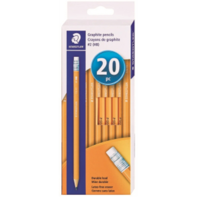 Staedtler Yellow Hexagon Extruded HB Pencil 20 Pack (17247-C20)