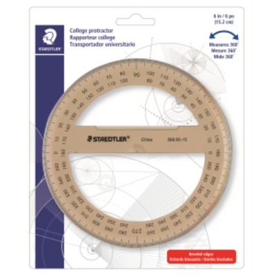 Staedtler Protractor 6''/360 Degree Black (56880-15BK02)