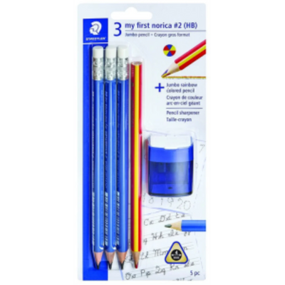 Staedtler Jumbo Triangular Pencil with Tip FSC 100% (119-S-BK5-02)