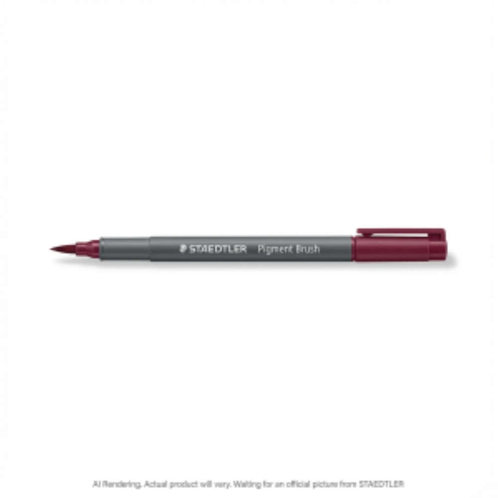 Pigment Brush Pen Bordeaux Red