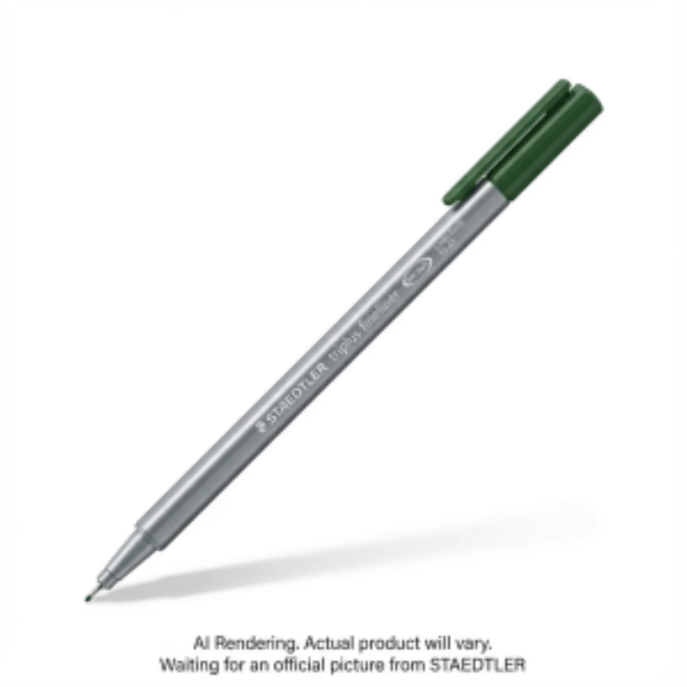 Fineliner triplus 0.3mm green earth