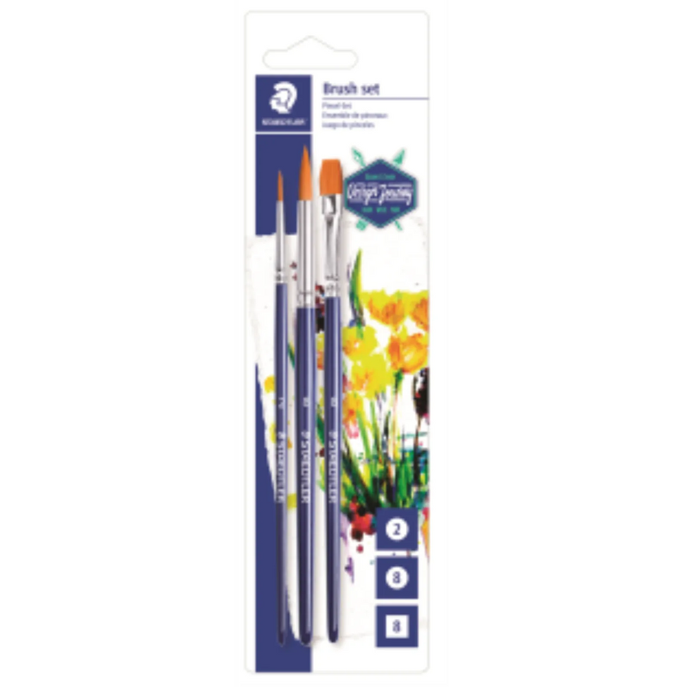 989-SBK3-302 STAEDTLER-Mars Limited BRUSHES SYNT.SET OF 3x
