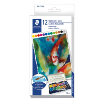 Assortiment de peinture aquarelle Staedtler + pinceau (888-C12A6-02)