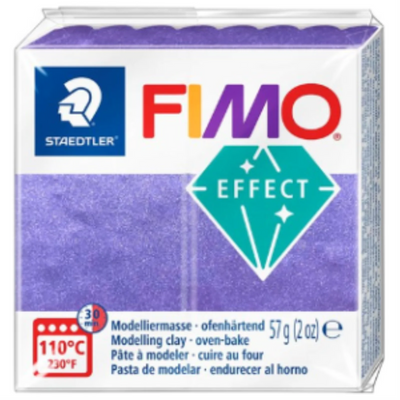 Argile de modelage Fimo Effect Lilas Métallique Staedtler 57g (8010-61)