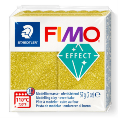 Staedtler Fimo Effect Gold Glitter Modelling Clay 57g (8010-112)