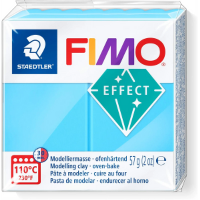 Staedtler Fimo Effect Neon Blue Modelling Clay 57g (8010-301)