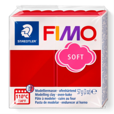 Staedtler Fimo Soft Modelling Clay Christmas Red 57g (8020-2P)