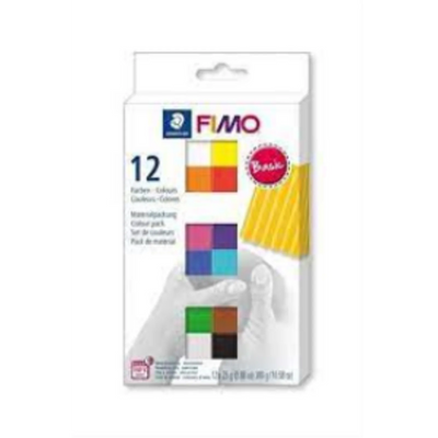 Set Modelling Clay Fimo Soft Basic Colors 12 Color Pack