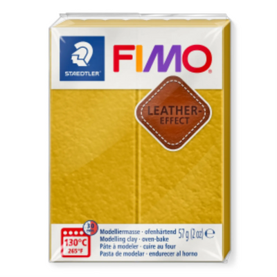 Staedtler Fimo Leather Effect Ochre Modelling Clay 57g (8019-179)