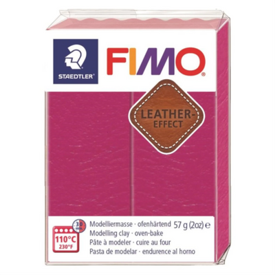 Staedtler Fimo Leather Effect Berry Modelling Clay 57g (8019-229)