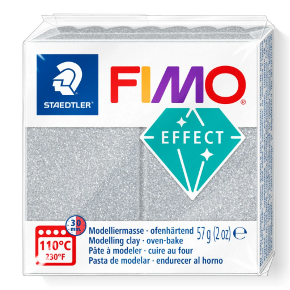 Modelling Clay Fimo Effect Silver Glitter 57g (2 oz)