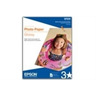 Papier photo glacé Epson, format Lettre, 50 feuilles (S041649)