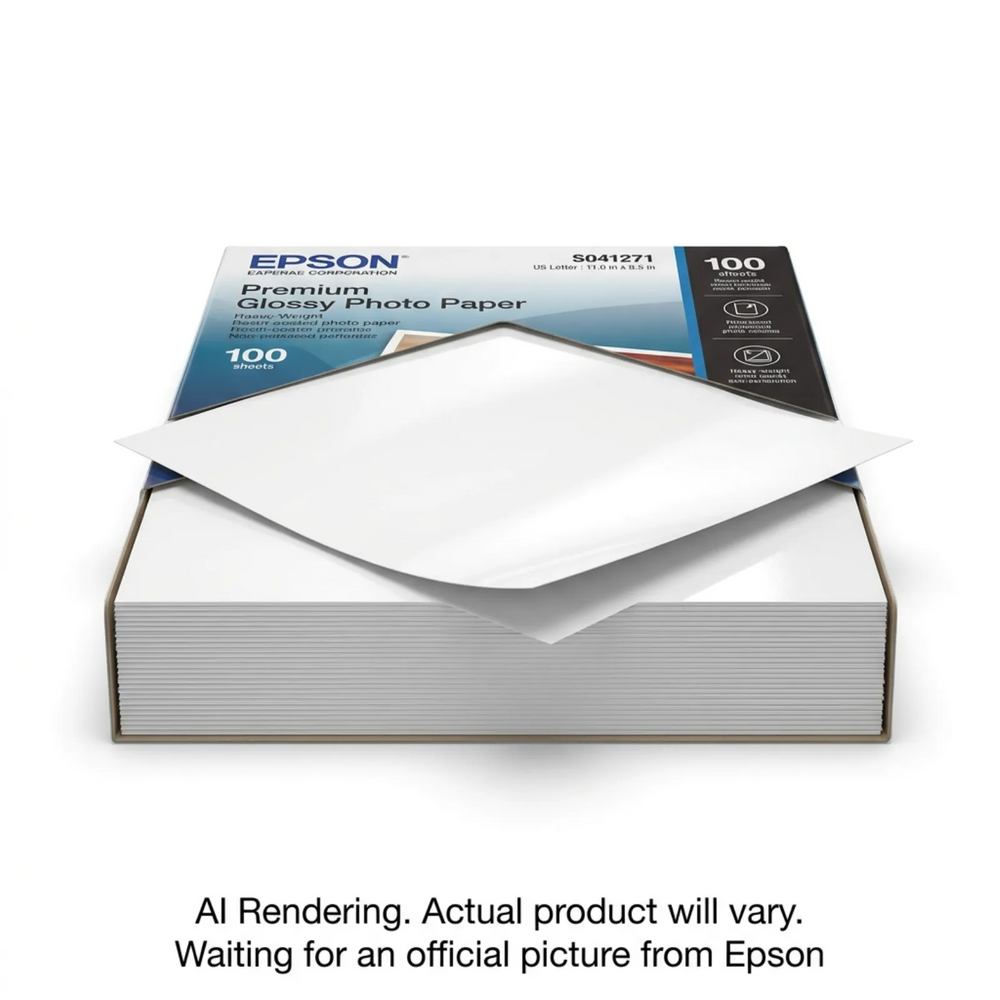 EPSON Photo Paper Glossy, Letter Size, 100 sheets