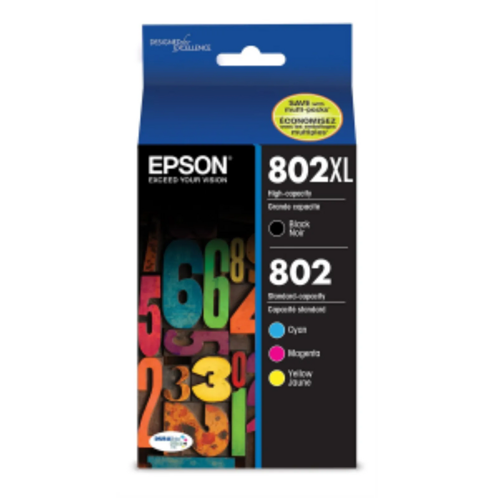 T802XL-BCS Epson 802XL HC Black and Color Original Ink Cartridge